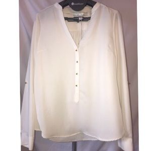 Lauren Conrad Cream Chiffon Blouse
